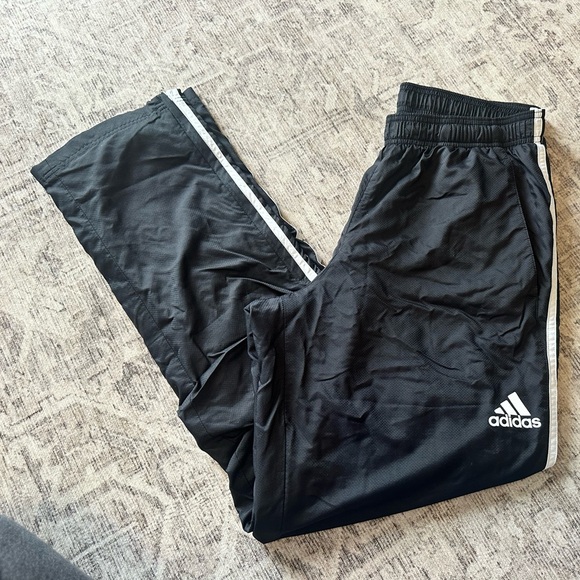adidas Pants - Vintage Y2K Adidas Women's Black Windbreaker Pants